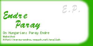 endre paray business card